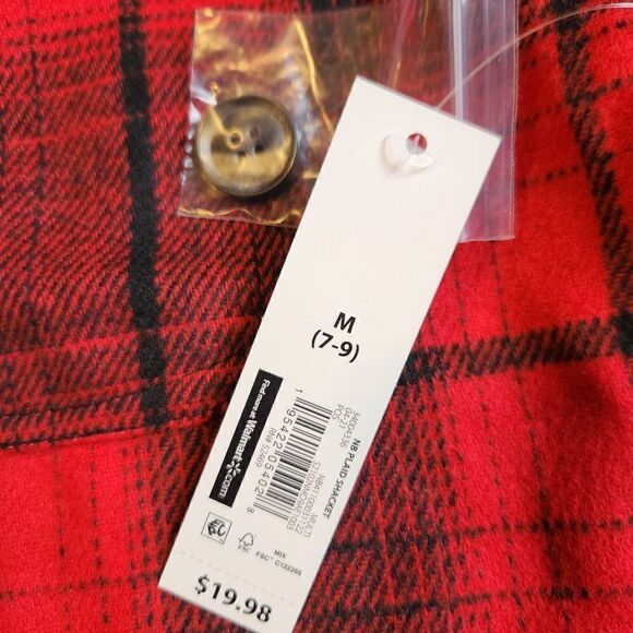 NWT - Red and Black Plaid Shacket Size Medium - Picture 4 of 4